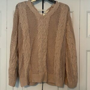 Kori America Lace Up Back Sweater Size S/M